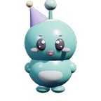 A pet in a party hat