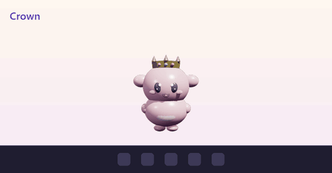 Tutu trying on a crown, sunglasses and a chain, a hoodie, headphones, a wizard hat, angel wings, a pirate hat, a suit, a jetpack and a party hat