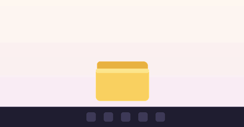 Ping as a plain folder, with two eyes peeking over the edge now and then