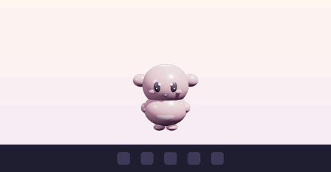 Tutu hopping and saying Look at you go while you type fast, then Undo, undo, undo after three undos